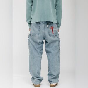 TRINITY WASHED BLUE DENIM XXL
